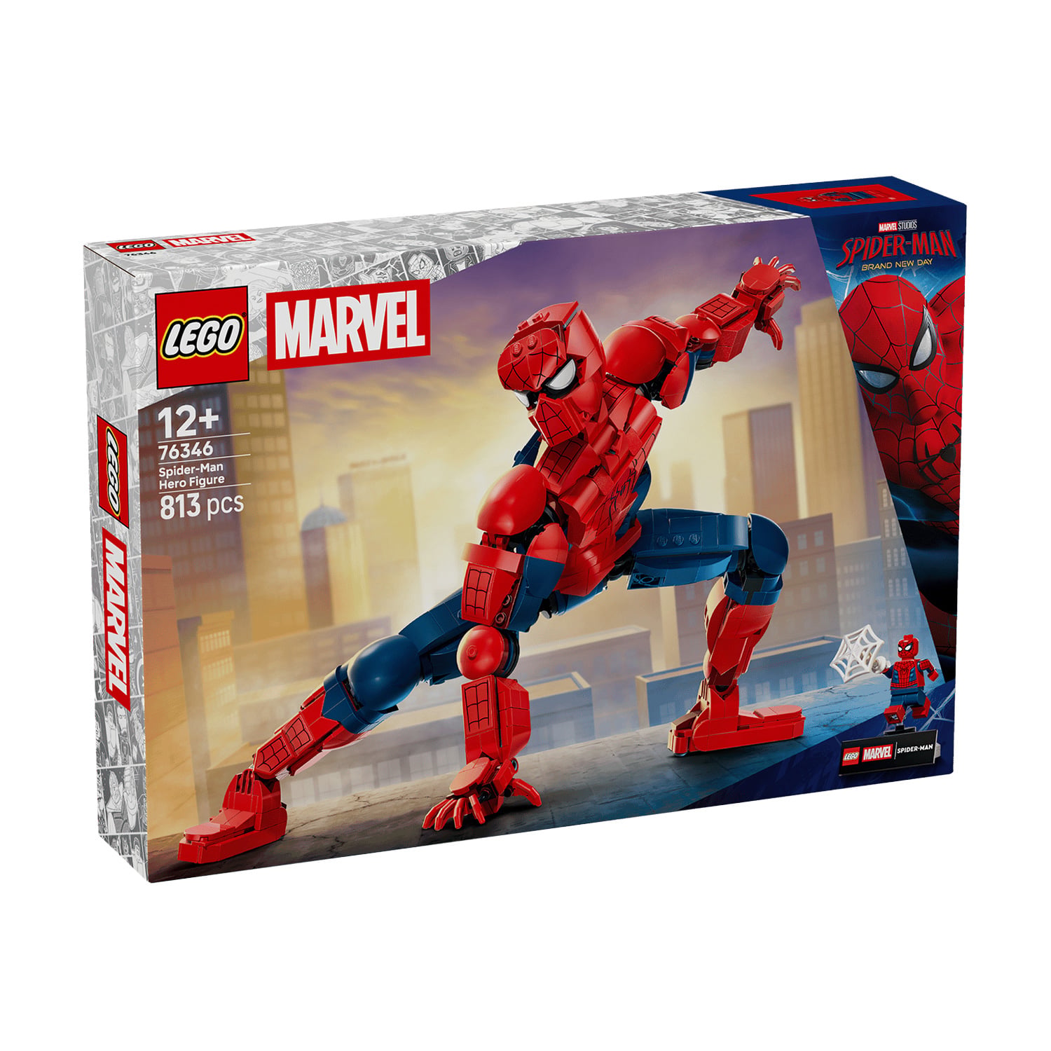 Конструктор LEGO Marvel Super Heroes Фігурка супергероя Людини-Павука, 813 деталей, від 12 років (76346)