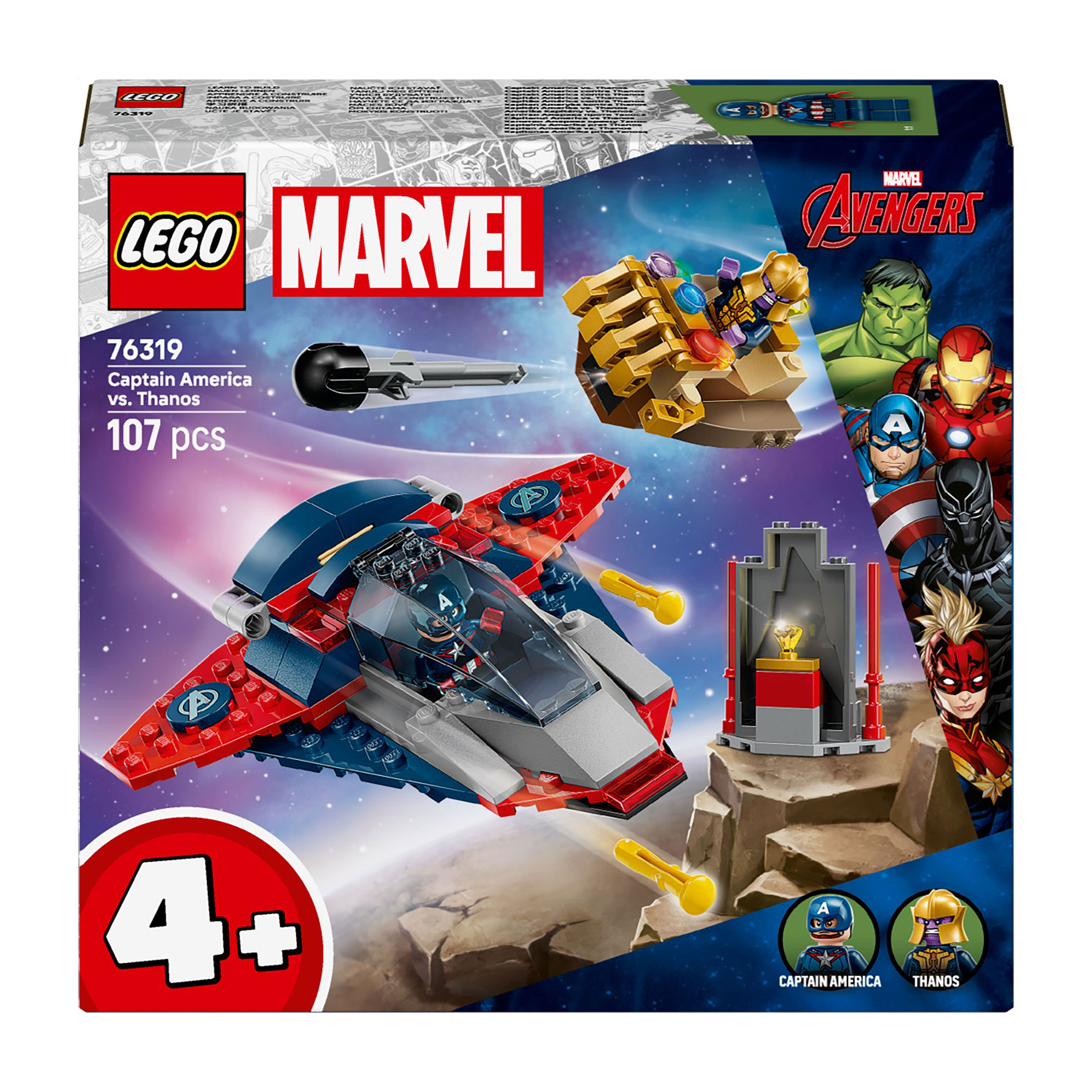 Конструктор LEGO Marvel Super Heroes Капітан Америка проти Таноса, від 4 років, 107 деталей (76319)